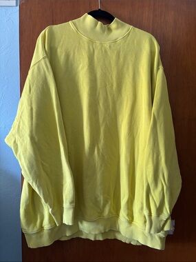 Aeropostale Yellow Mock Neck Sweatshirt